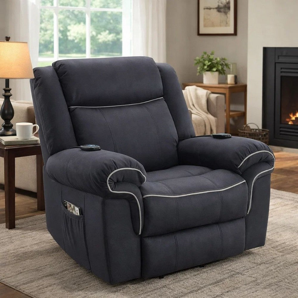 Seru Power Motion Lift Recliner Chair | Heated Massage | Dark Gray