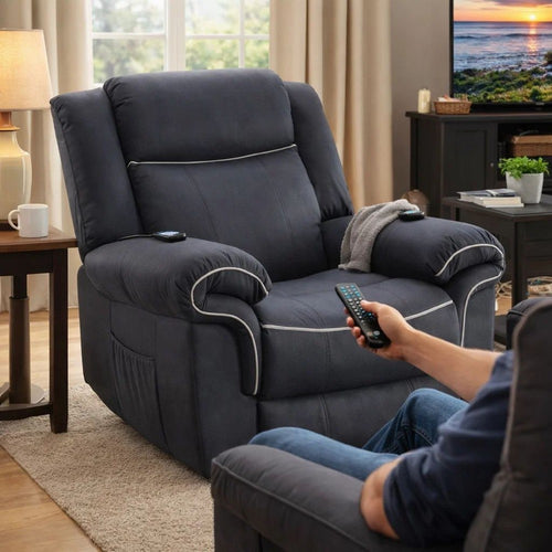 Seru Power Motion Lift Recliner Chair | Heated Massage | Dark Gray