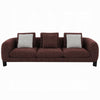 Meru Sofa w 3 Accent Pillows | Maroon Wine Red Tweed Fabric | 109’’ BM333944