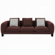 Meru Sofa w 3 Accent Pillows | Maroon Wine Red Tweed Fabric | 109’’ BM333944