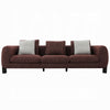 Meru Sofa w 3 Accent Pillows | Maroon Wine Red Tweed Fabric | 109’’ BM333944