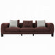 Meru Sofa w 3 Accent Pillows | Maroon Wine Red Tweed Fabric | 109’’ BM333944