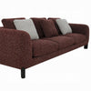 Meru Sofa w 3 Accent Pillows | Maroon Wine Red Tweed Fabric | 109’’ BM333944