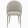 Geru Dining Side Chair Set of 2 | Padded Curved Back | Light Gray BM333946