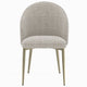 Geru Dining Side Chair Set of 2 | Padded Curved Back | Light Gray BM333946