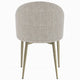 Geru Dining Side Chair Set of 2 | Padded Curved Back | Light Gray BM333946