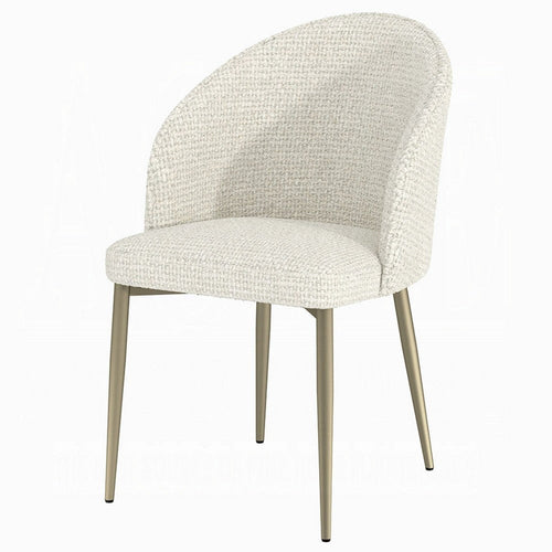 Geru Dining Side Chair Set of 2 | Curved Back | Contemporary White