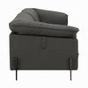 Semi Loveseat | Box Edge Design | Modern Black Top Grain Leather 69’’ BM333948