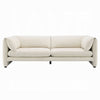 Kami Sofa | Slim Minimalist Pillow Armrests | Modern Ivory Linen 89’’ BM333950