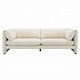 Kami Sofa | Slim Minimalist Pillow Armrests | Modern Ivory Linen 89’’ BM333950