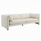 Kami Sofa | Slim Minimalist Pillow Armrests | Modern Ivory Linen 89"