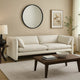 Kami Sofa | Slim Minimalist Pillow Armrests | Modern Ivory Linen 89"