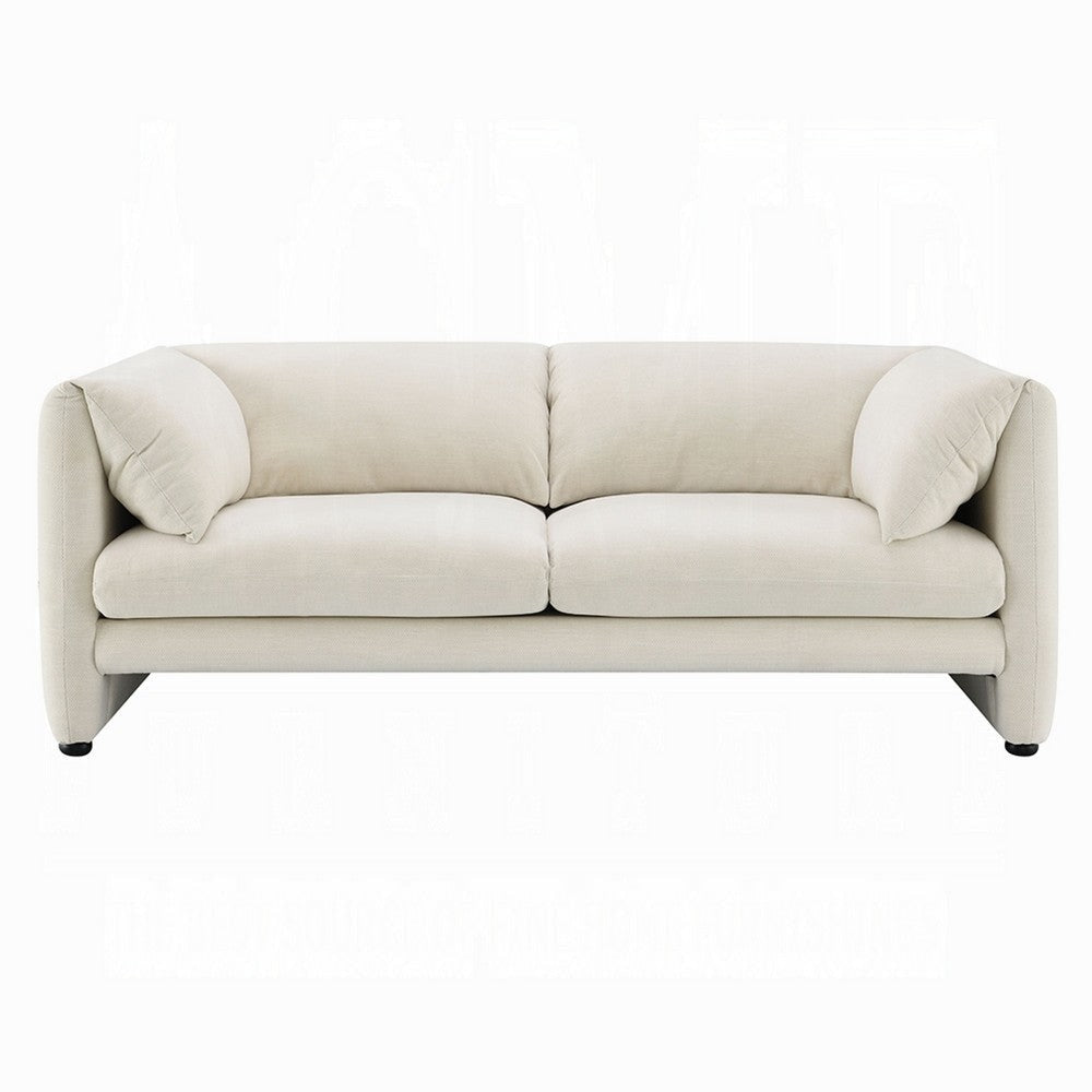 Kami Loveseat | Slim Pillow Armrests | Modern Soft Ivory Linen | 76’’ BM333951