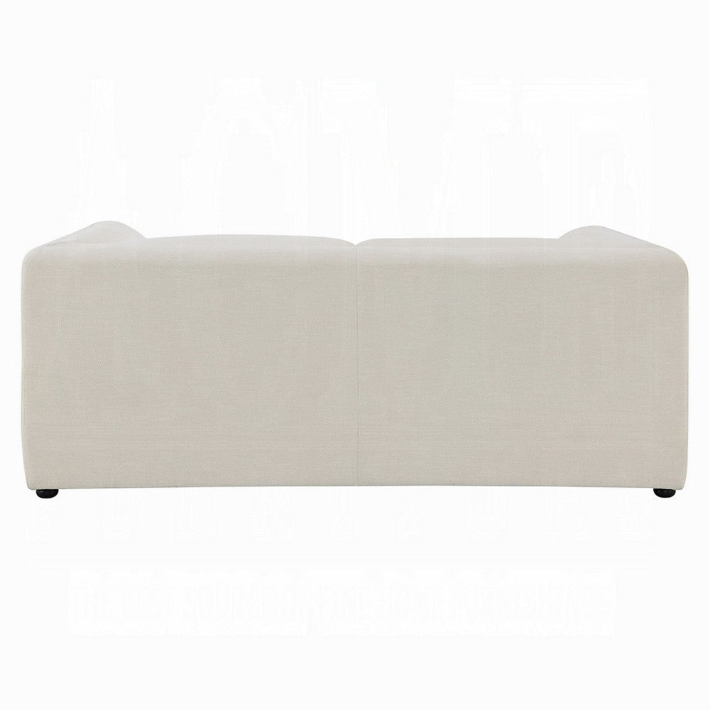 Kami Loveseat | Slim Pillow Armrests | Modern Soft Ivory Linen | 76’’ BM333951