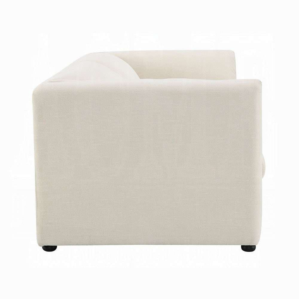 Kami Loveseat | Slim Pillow Armrests | Modern Soft Ivory Linen | 76’’ BM333951
