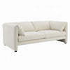 Kami Loveseat | Slim Pillow Armrests | Modern Soft Ivory Linen | 76"