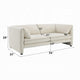 Kami Loveseat | Slim Pillow Armrests | Modern Soft Ivory Linen | 76’’ BM333951