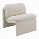 Kami Accent Chair | Curved Open Base | Armless Modern Ivory Boucle