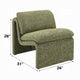 Kami Accent Chair | Curved Open Base | Armless Modern Green Boucle BM333953