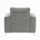 Wiena Accent Chair | Contemporary Chrome | Pleated Gray Velvet 79’’ BM333974