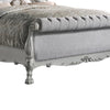 Ally Queen Bed | Classic Crown Trim | Faux Leather Upholstery | White BM333975