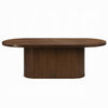 Gamo Oval Dining Table | Vertical Reeded Details | Oak Brown 87"