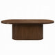 Gamo Oval Dining Table | Vertical Reeded Details | Oak Brown 87"