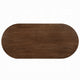 Gamo Oval Dining Table | Vertical Reeded Details | Oak Brown 87"