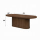 Gamo Oval Dining Table | Vertical Reeded Details | Oak Brown 87"