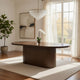 Gamo Oval Dining Table | Vertical Reeded Details | Oak Brown 87"