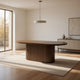 Gamo Oval Dining Table | Vertical Reeded Details | Oak Brown 87"