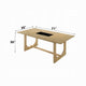Yodo Rectangular Dining Table | U Sled Base | Natural Brown Wood 71"
