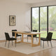 Yodo Rectangular Dining Table | U Sled Base | Natural Brown Wood 71"