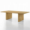 Dico Rectangle Dining Table | Dual Pedestal Base | Natural Brown 94"