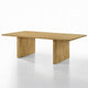 Dico Rectangle Dining Table | Dual Pedestal Base | Natural Brown 94"