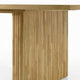 Dico Rectangle Dining Table | Dual Pedestal Base | Natural Brown 94"