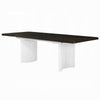 Aren Extendable Dining Table | Double Pedestal | Brown White | 78-96"