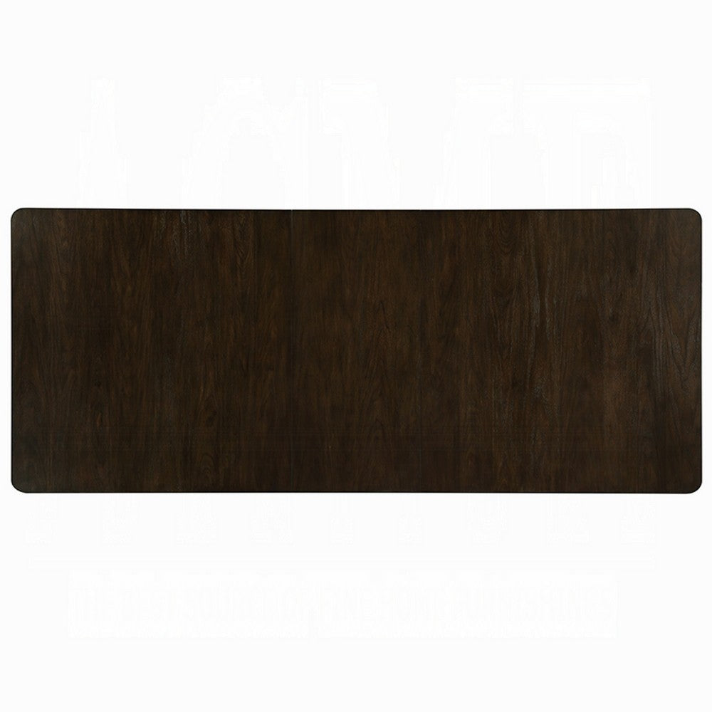 Aren Extendable Dining Table | Double Pedestal | Brown White | 78-96"