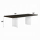 Aren Extendable Dining Table | Double Pedestal | Brown White | 78-96"