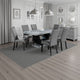 Aline Dining Table with Faux Stone Top | U-Shaped Base | Black 70"
