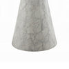 Kacie Round Dining Table | Pedestal Base | Light Gray Faux Stone 47"