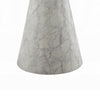 Kacie Round Dining Table | Pedestal Base | Light Gray Faux Stone 47"
