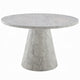 Kacie Round Dining Table | Pedestal Base | Light Gray Faux Stone 47"