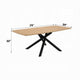 Loan Dining Table | Rectangular Natural Brown Top | Black Metal 79’’ BM333994