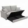 Orion Sofa with Pull-Out Sleeper Accent Pillow Gray Chenille 69 Inch BM333997
