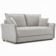 Orion Sofa with Pull-Out Sleeper, Accent Pillow, Gray Chenille 69 Inch