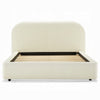 Ardie King Bed | Low Profile Footboard | Plush Beige Upholstered Panel
