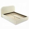 Ardie King Bed | Low Profile Footboard | Plush Beige Upholstered Panel
