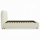 Ardie King Bed | Low Profile Footboard | Plush Beige Upholstered Panel