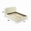 Ardie King Bed | Low Profile Footboard | Plush Beige Upholstered Panel